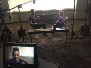 Stephania Bell interviews Dwight Howard about his adoption of blood flow restriction training for the Sunday, April 10 edition of Outside The Lines. (Michael Sciallo/ESPN)