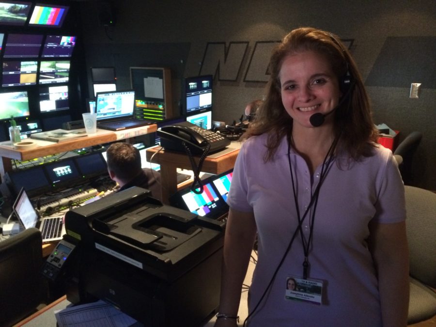 Jo Allevato, ahora en su vigésimocuarto año con ESPN, es la productora de coordinación para la cobertura de golf de ESPN International. (Andy Hall/ESPN)