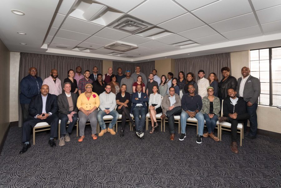 ESPN’s The Undefeated staff in a group photo during the team’s first all-hands meeting in Washington, D.C. last week. (Kea Taylor/ESPN Images)