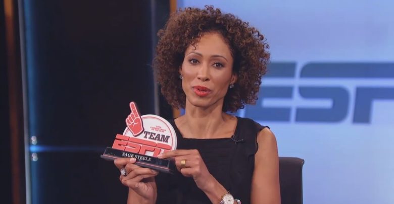 Photo of Sage Steele wins Team ESPN Commentator of the Year award for her volunteer efforts