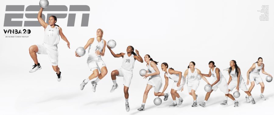 Twelve current and former stars are featured on the cover of the WNBA20 Issue. (Dylan Coulter for ESPN)