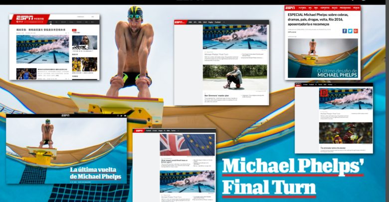 Photo of ESPN tells Michael Phelps’ Olympic story with global, multi-language presentations