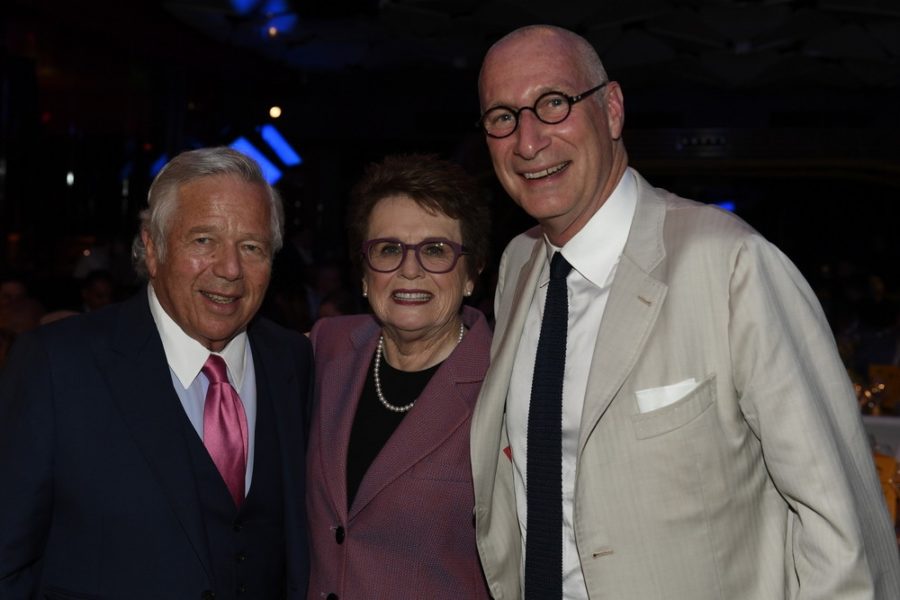 Los Angeles, CA - July 12, 2016 - Conga Room at L.A. Live: Robert Kraft, Billie Jean King and John Skipper during The Sports Humanitarian Awards presented by ESPN (Photo by Eric Lars Bakke / ESPN Images)
