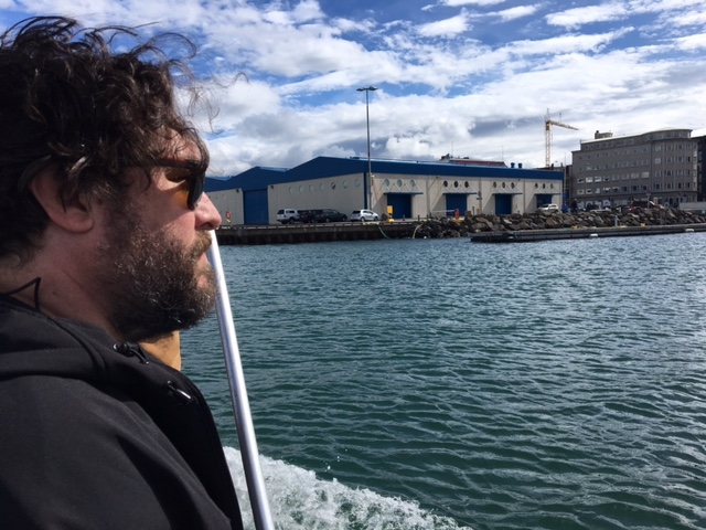 ESPN senior writer Wright Thompson surveys Reykjavik. (Jonathan Whyley/ESPN)