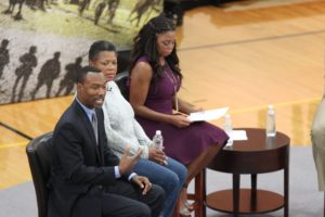 Last week in Chicago, Doug Glanville (far left) participated in An Undefeated Conversation: Athletes, Responsibility and Violence. (George Burns / ESPN Images)