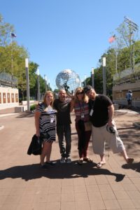 The production group: (l-r) Amanda Braunlich, Steve Lawrence, Julie McGlone, Sammy Silver. (Julie McGlone/ESPN)