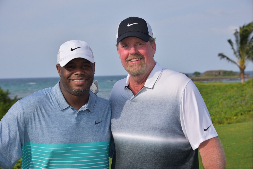 Ken Griffey (left) with Rick Sutcliffe. (Courtesy Rick Sutcliffe)