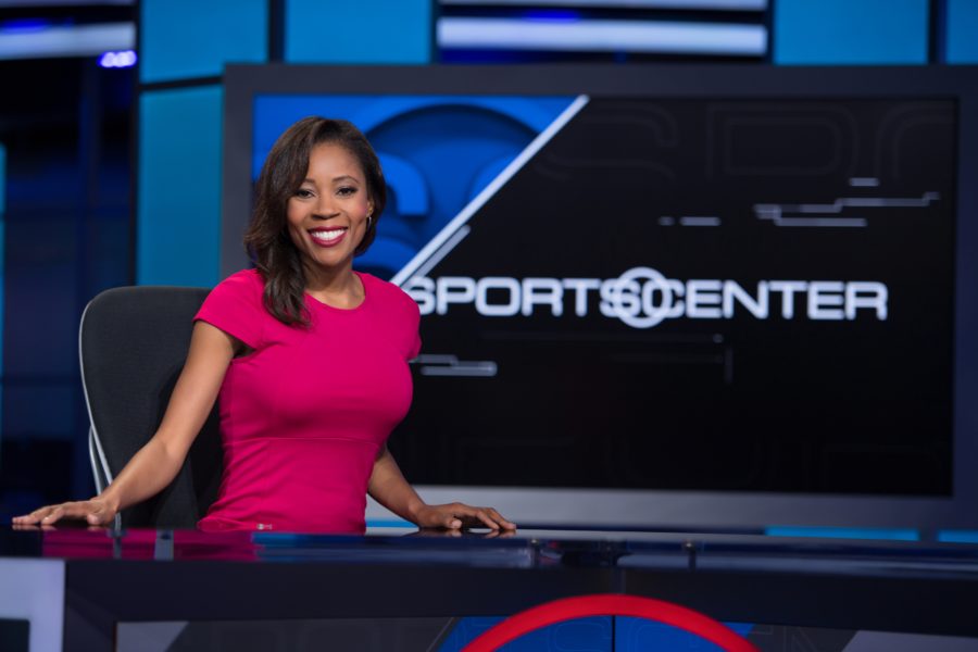 Former attorney Adrienne Lawrence has appeared on ESPN platforms as both an anchor and as a legal analyst. (Joe Faraoni/ ESPN Images)