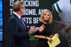 Jade with Ed Werder on NFL Insiders. (Joe Faraoni/ESPN Images)