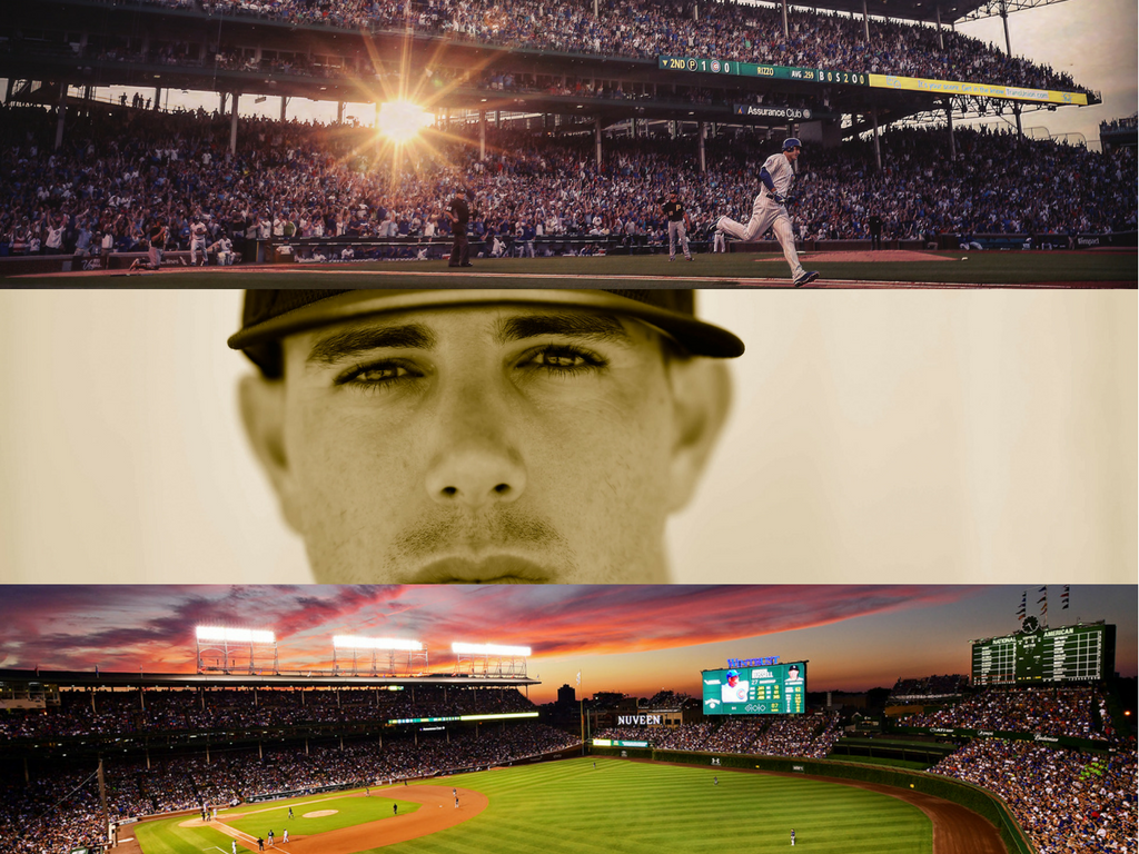 wrigley field sunset