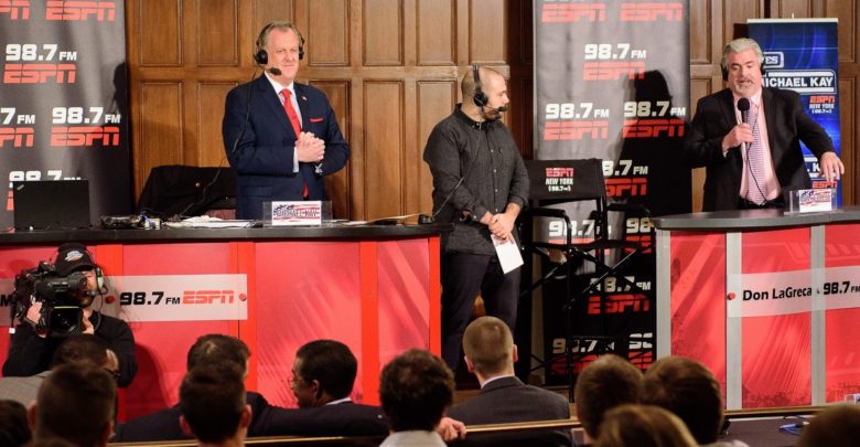 Photo of ESPN New York 98.7FM’s live broadcast of The Great Sports Debate from Fordham