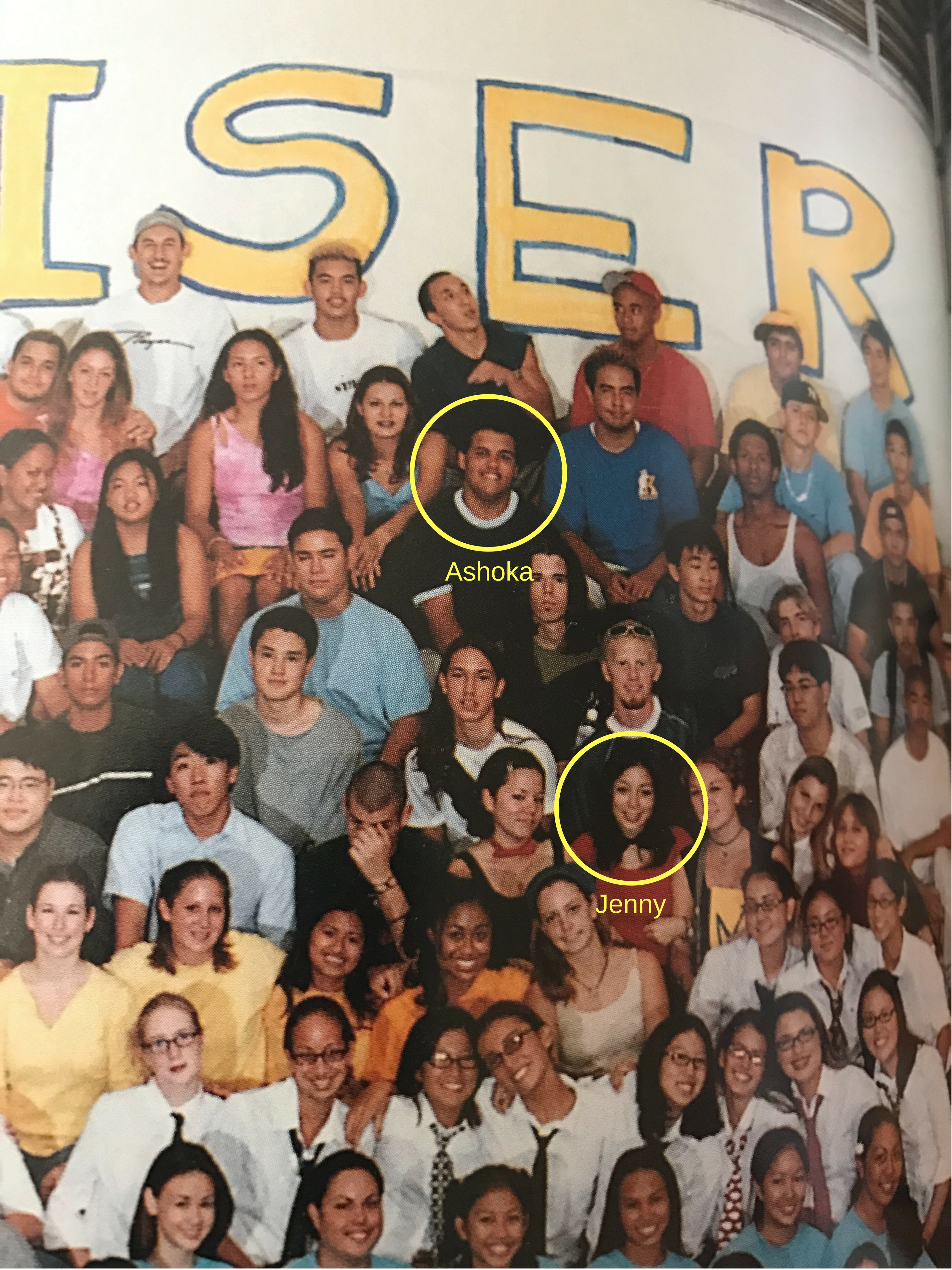 Ashoka and Jenny in their High School year book Senior Class photo. (Courtesy of Ashoka Moore)