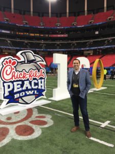 Joe Tessitore will call his first College Football Semifinal tomorrow in Atlanta. (Keri Potts/ESPN)