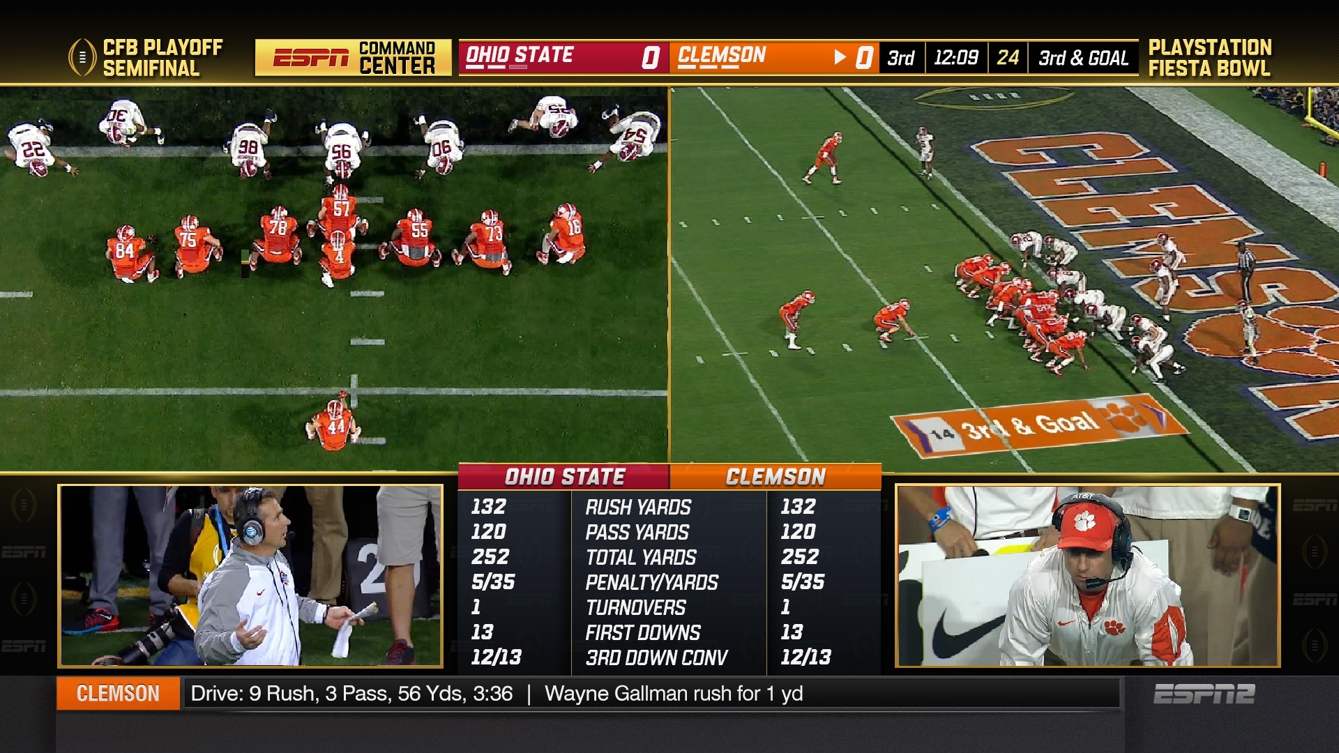 Mock-up of this Saturday's telecast. 