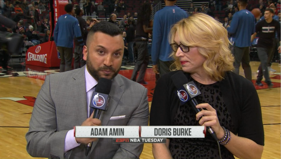 Adam Amin and Doris Burke will call NBA action together Christmas night on ESPN. 