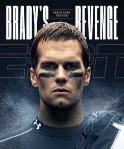 The cover of ESPN The Magazine's Super Bowl issue. 