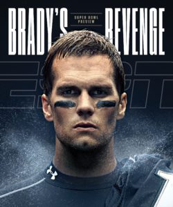 The cover of ESPN The Magazine's Super Bowl issue.