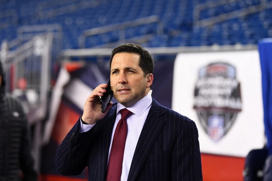 Adam Schefter, seen here before a Monday Night Football game last month, makes his ESPN sideline reporting debut Saturday in Houston. (Joe Faraoni / ESPN Images)