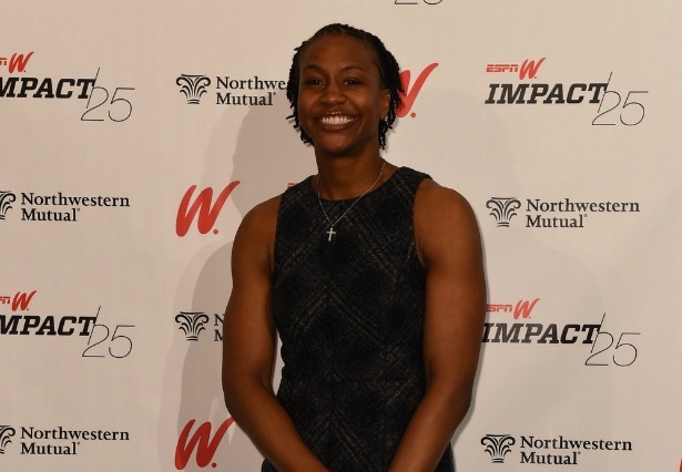 New SEC Network women's basketball analyst Tamika Catchings won four Olympic gold medals playing for the United States. (Joe Faraoni/ESPN Images)