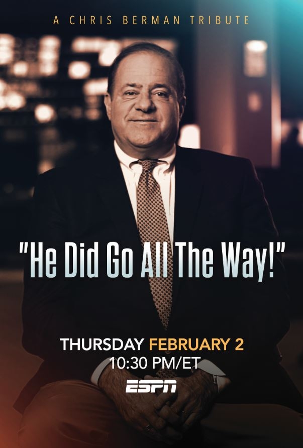 Chris Berman: He Did Go All The Way will celebrate Boomer's 38 years at ESPN. 