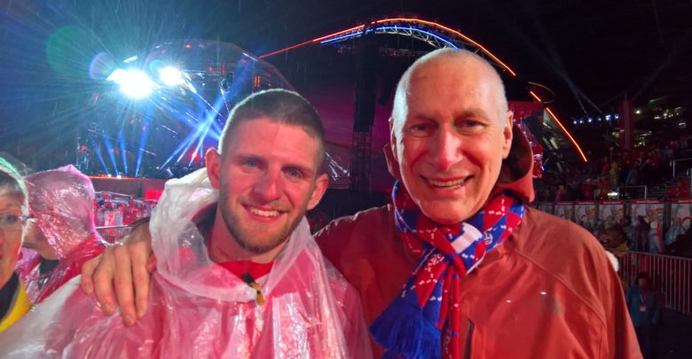 Photo of Skipper, ESPN celebrate Special Olympics World Winter Games
