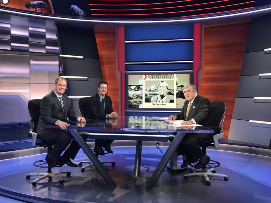 (L-R) Don Van Natta Jr., Seth Wickersham and host Bob Ley discussed ESPN's investigation into the Raiders' relocation. 