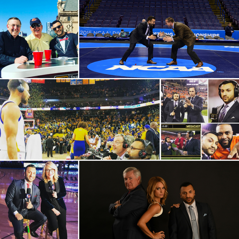 Adam Amin has played various commentating roles on numerous ESPN platforms. (ESPN Images/Adam Amin social media)