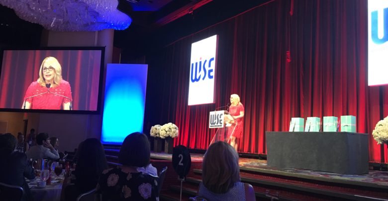Photo of Doris Burke honored at WISE luncheon