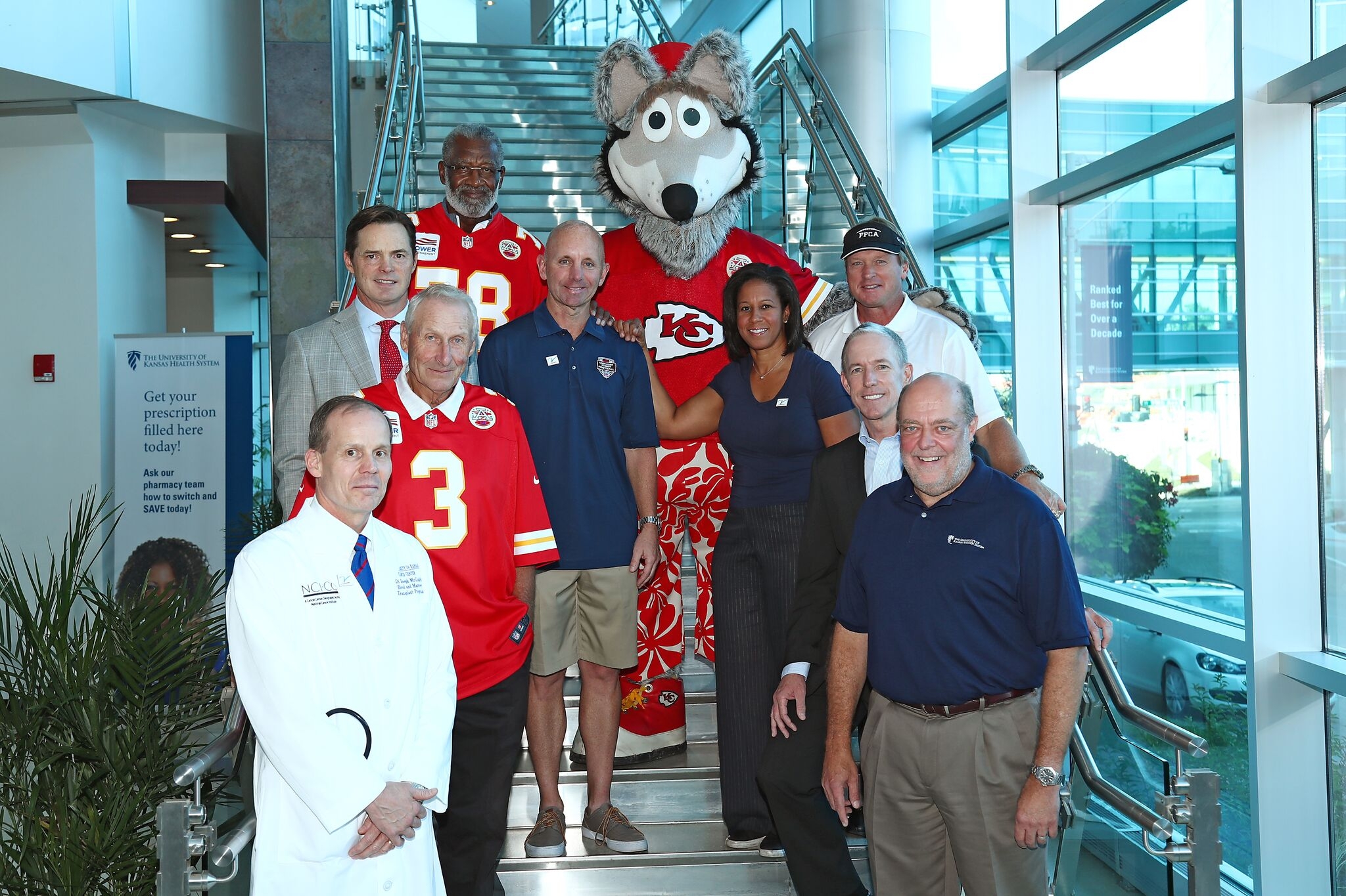 MNF crew visits KU Cancer Center as part of Chiefs, V Foundation