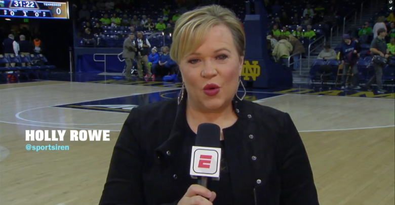 Photo of Holly Rowe thanks you for supporting a record V Week