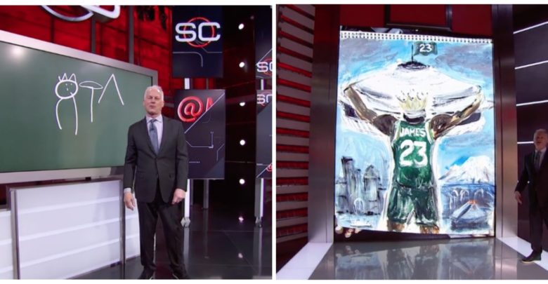 Photo of SportsCenter’s Kenny Mayne’s Niece Paints Artistic Plea to bring LeBron to Seattle