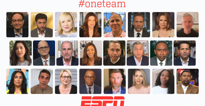 Photo of 24 Voices Deliver ESPN’s #oneteam COVID-19 Message From Homes