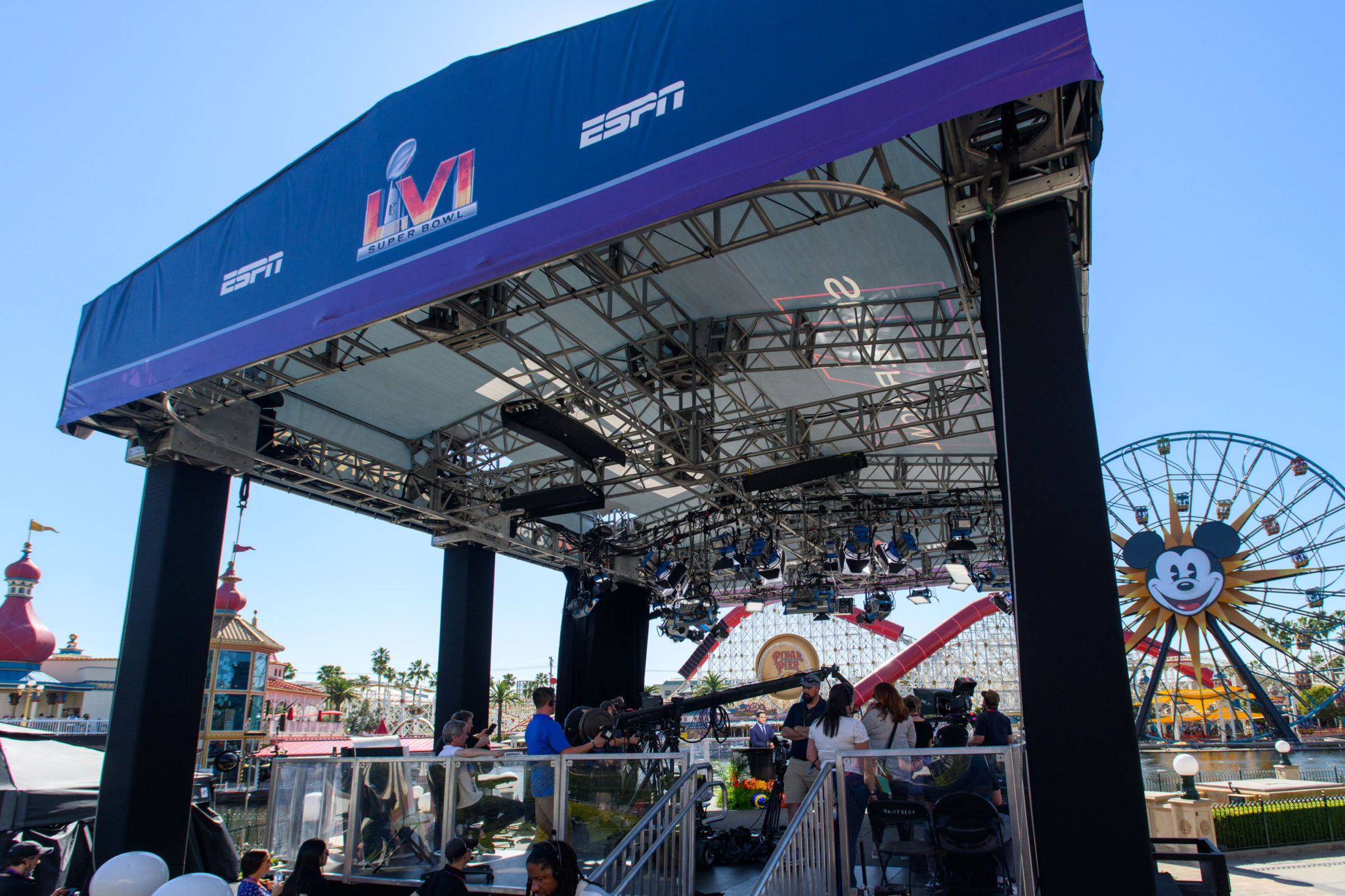 Photos: ESPN Broadcasting Live from Disney California Adventure for Super  Bowl LVI 