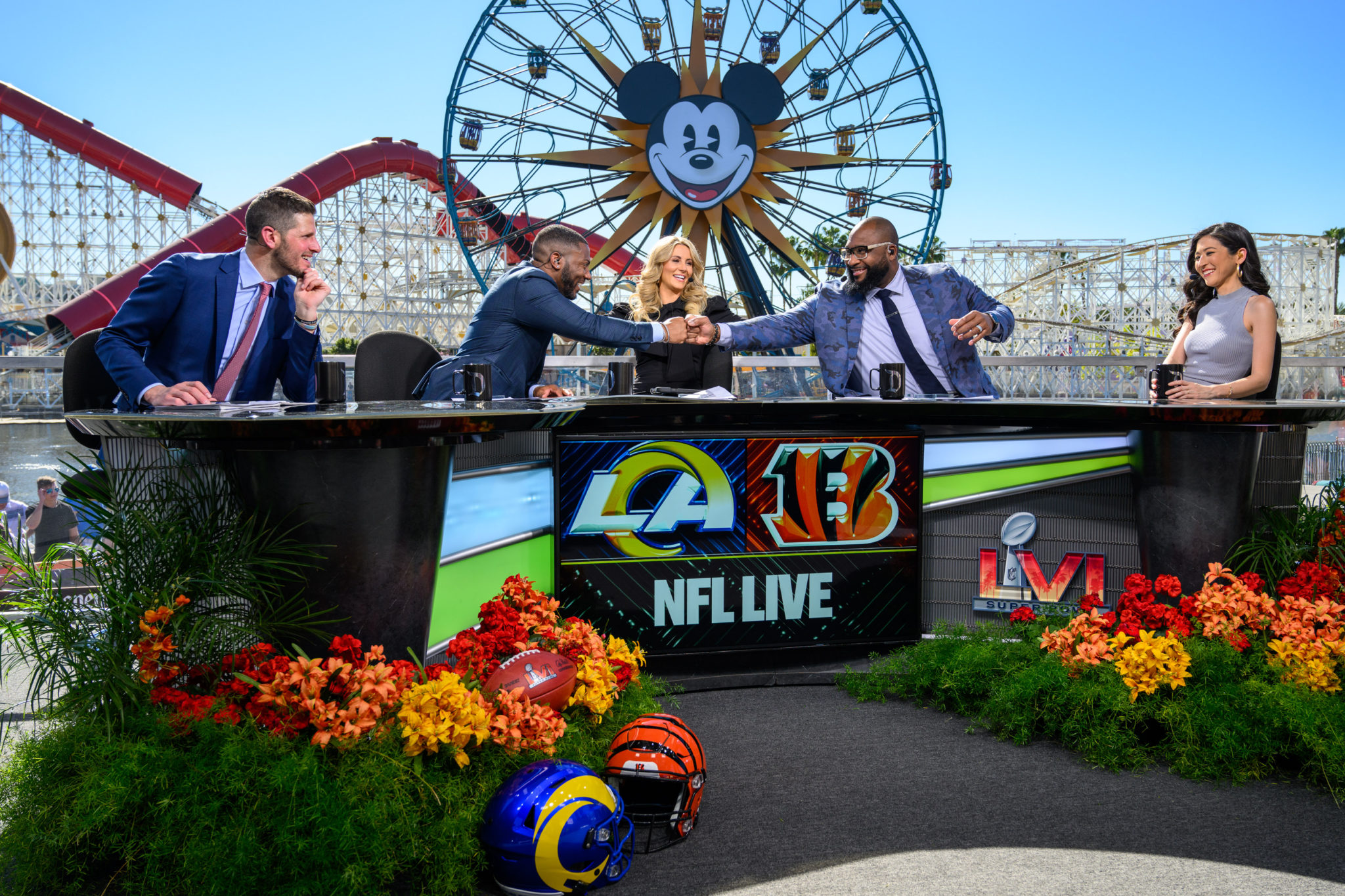 Photos: ESPN Broadcasting Live from Disney California Adventure for Super  Bowl LVI 
