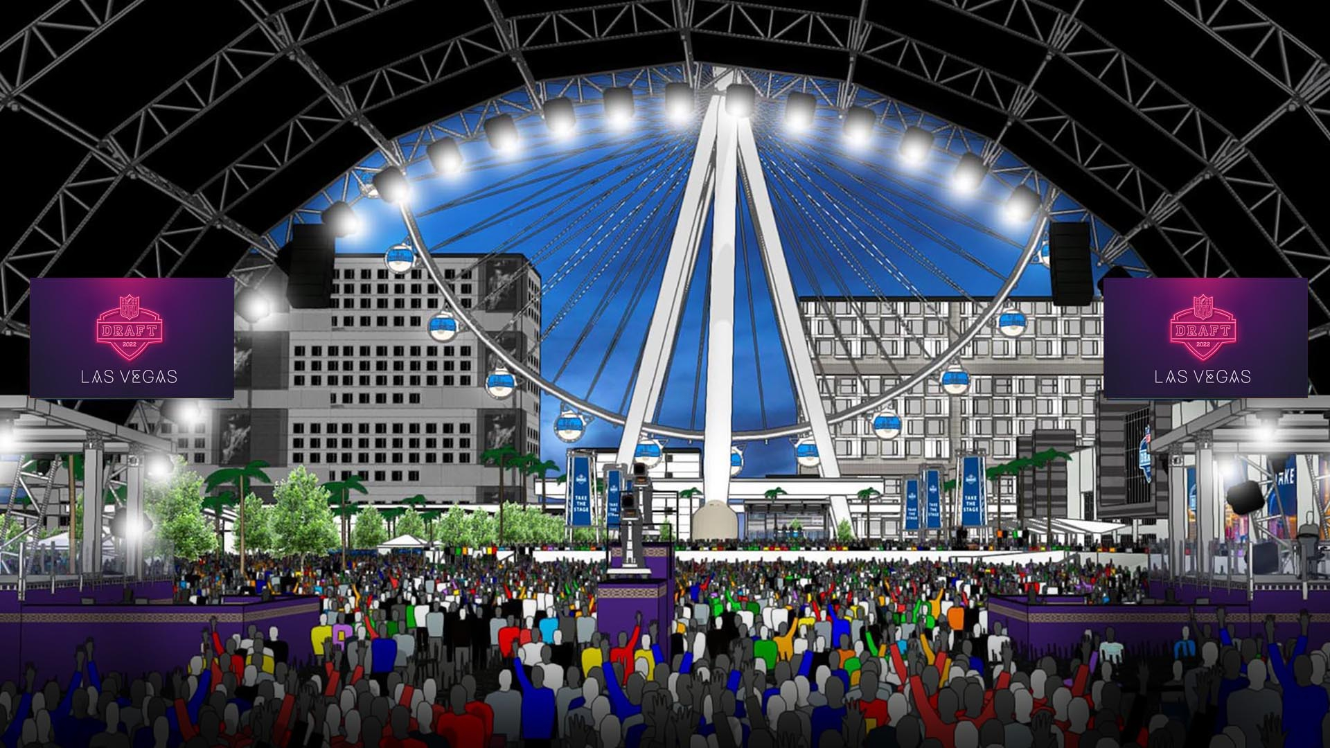 A look at the NFL Draft Theatre near The Linq (ESPN)