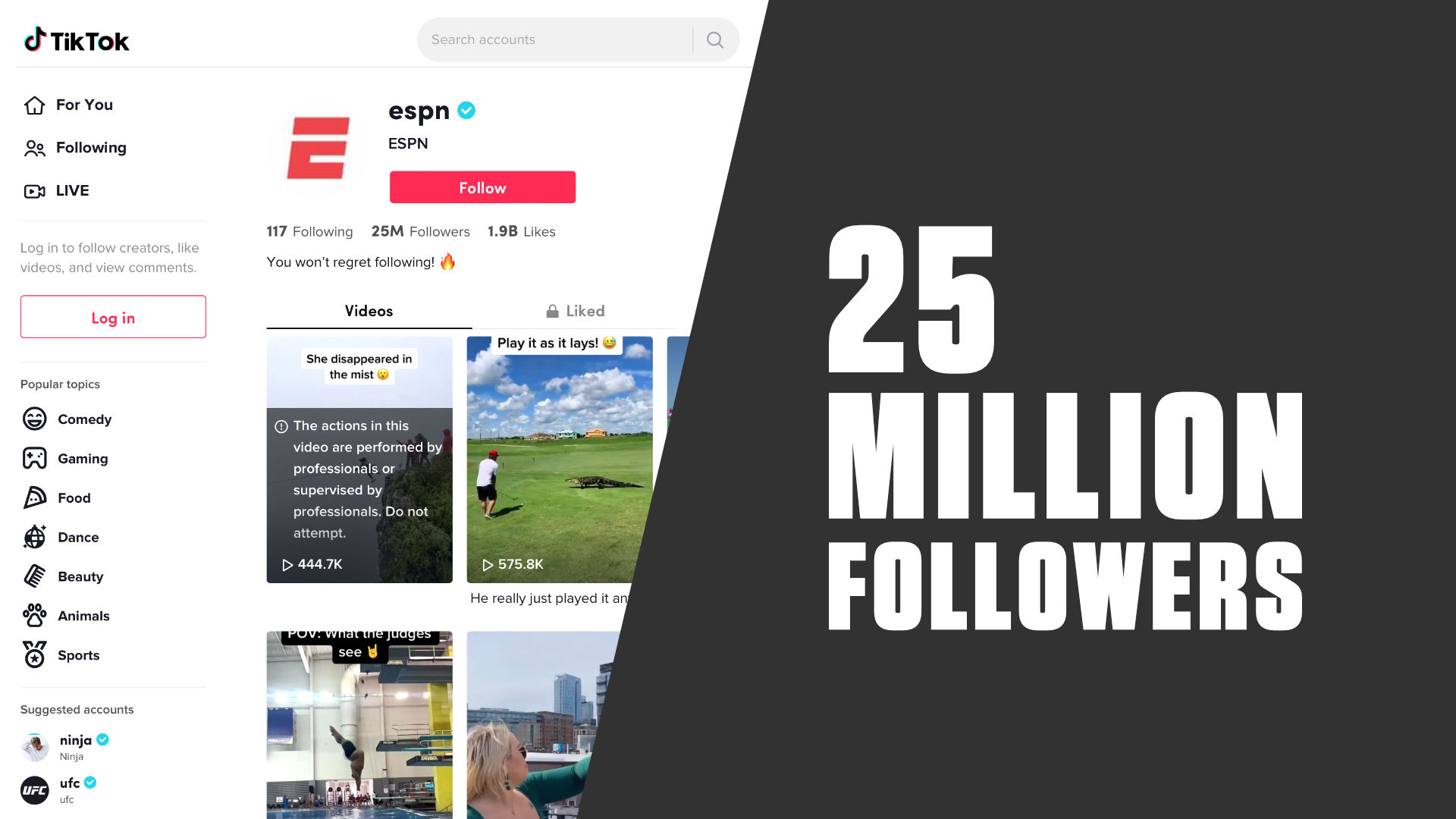 ESPN Earns 25 Million TikTok Followers - ESPN Front Row