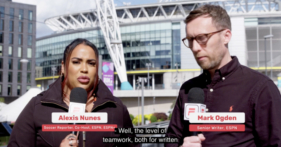 ESPN sideline reporter Alexis Nunes and senior writer Mark Ogden discuss the importance of teamwork inside and outside of London's Wembley Stadium as Manchester's cross-city rivals clash