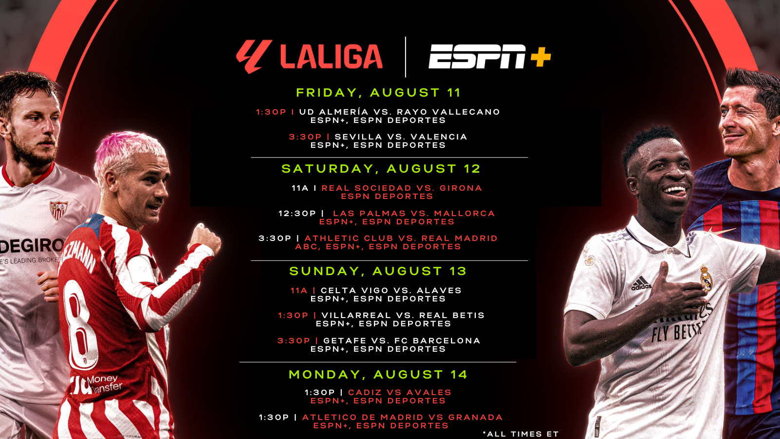 LaLiga Returns on ESPN+ and ESPN Deportes - ESPN Press Room U.S.