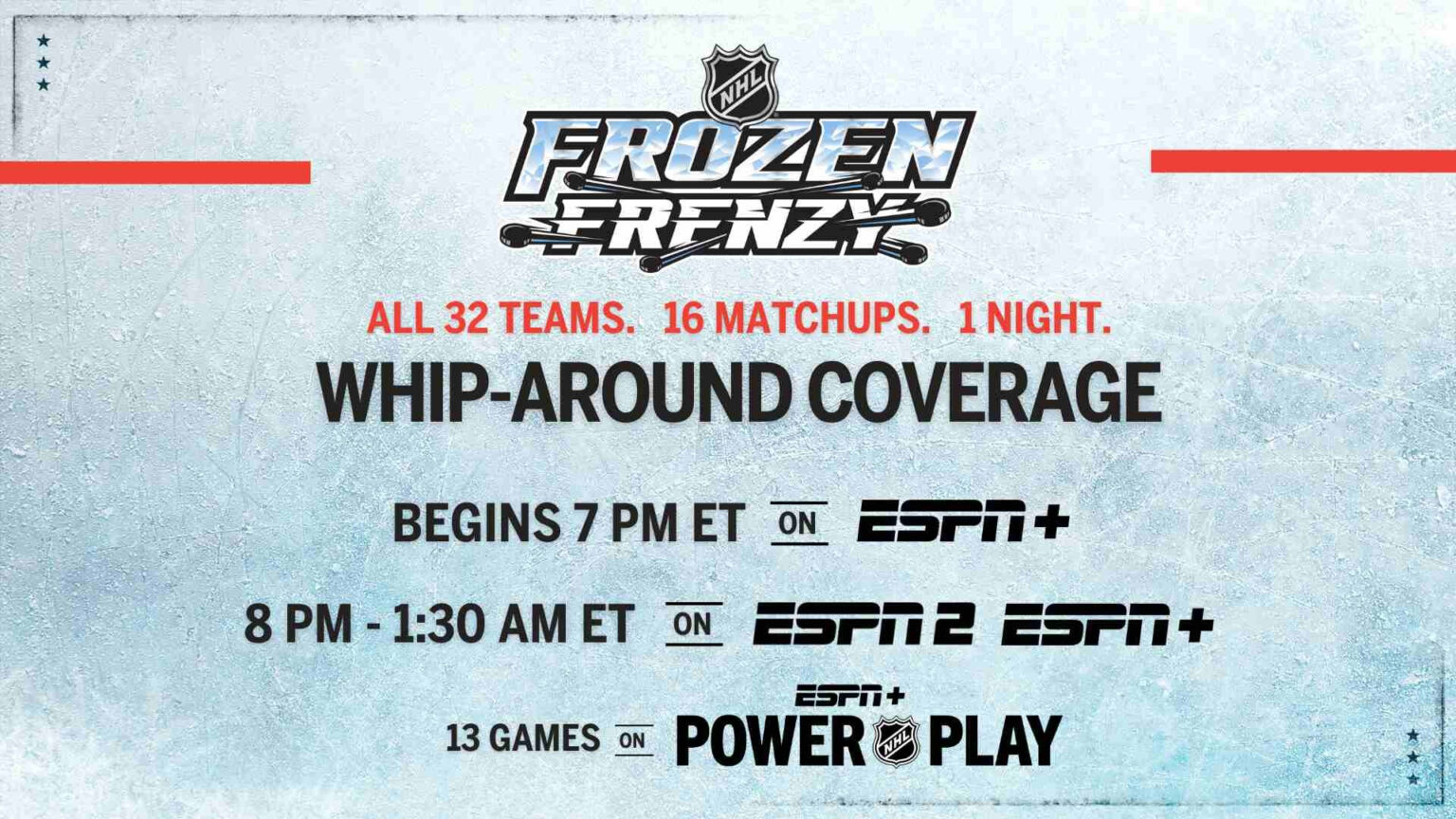 Inside ESPN's "NHL Frozen Frenzy," Debuting Tonight On ESPN+ and ESPN2