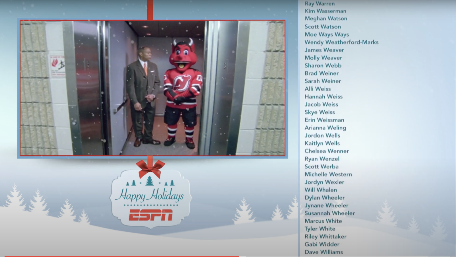 ESPN's 2023 Holiday Credits Roll - ESPN Front Row
