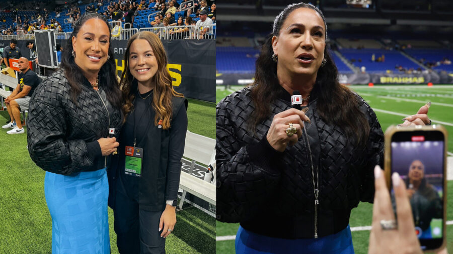 ESPN Social Designer, Kaylen Buschhorn was on the ground capturing all the action for ESPN’s UFL opening weekend in San Antonio in order to bring fans into the heart of the action.
