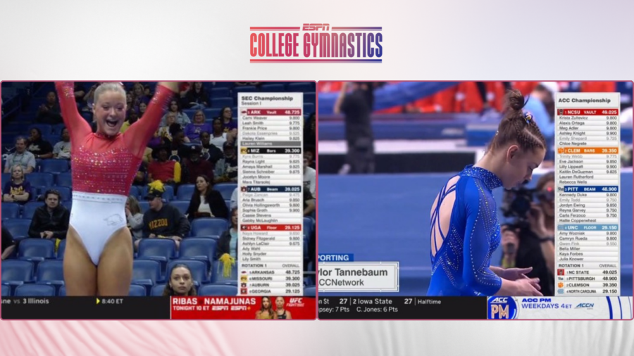 ESPN's NCAA National Collegiate Women’s Gymnastics Championship coverage this week in Texas will feature 