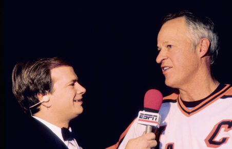 Tom Mees and Gordie Howe - February 9. 1988